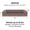 image:imageFurHaven Orthopedic Dog Bed for Large Dogs SofaStyle with Cool GelTop Foam with a Solid Orthopedic Foam Base for Joint Support Removable Washable Cover Jumbo XL Plush amp Suede GrayDriftwood Brown