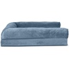 image:imageFurHaven Orthopedic Dog Bed for Large Dogs SofaStyle with Cool GelTop Foam with a Solid Orthopedic Foam Base for Joint Support Removable Washable Cover Jumbo XL Plush amp Suede GrayHarbor Blue