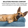 image:imageFurHaven Orthopedic Dog Bed for Large Dogs SofaStyle with Cool GelTop Foam with a Solid Orthopedic Foam Base for Joint Support Removable Washable Cover Jumbo XL Plush amp Suede GrayHarbor Blue