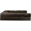 image:imageFurHaven Orthopedic Dog Bed for Large Dogs SofaStyle with Cool GelTop Foam with a Solid Orthopedic Foam Base for Joint Support Removable Washable Cover Jumbo XL Plush amp Suede GrayEspresso