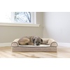 image:imageFurHaven Orthopedic Dog Bed for Large Dogs SofaStyle with Cool GelTop Foam with a Solid Orthopedic Foam Base for Joint Support Removable Washable Cover Jumbo XL Plush amp Suede GrayCream