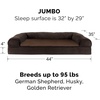 image:imageFurHaven Orthopedic Dog Bed for Large Dogs SofaStyle with Cool GelTop Foam with a Solid Orthopedic Foam Base for Joint Support Removable Washable Cover Jumbo XL Plush amp Suede GrayCoffee