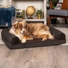 image:imageFurHaven Orthopedic Dog Bed for Large Dogs SofaStyle with Cool GelTop Foam with a Solid Orthopedic Foam Base for Joint Support Removable Washable Cover Jumbo XL Plush amp Suede GrayCoffee