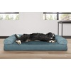 image:imageFurHaven Orthopedic Dog Bed for Large Dogs SofaStyle with Cool GelTop Foam with a Solid Orthopedic Foam Base for Joint Support Removable Washable Cover Jumbo XL Plush amp Suede GrayDeep Pool