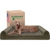 image:imageFurHaven Orthopedic Dog Bed for Large Dogs SofaStyle with Cool GelTop Foam with a Solid Orthopedic Foam Base for Joint Support Removable Washable Cover Jumbo XL Plush amp Suede GrayDark Sage
