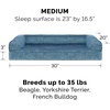 image:imageFurHaven Orthopedic Dog Bed for Large Dogs SofaStyle with Cool GelTop Foam with a Solid Orthopedic Foam Base for Joint Support Removable Washable Cover Jumbo XL Plush amp Suede GrayHarbor Blue