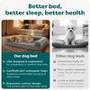 image:imageFurHaven Orthopedic Dog Bed for Large Dogs SofaStyle with Cool GelTop Foam with a Solid Orthopedic Foam Base for Joint Support Removable Washable Cover Jumbo XL Plush amp Suede GrayDark Sage
