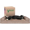 image:imageFurHaven Orthopedic Dog Bed for Large Dogs SofaStyle with Cool GelTop Foam with a Solid Orthopedic Foam Base for Joint Support Removable Washable Cover Jumbo XL Plush amp Suede GrayAlmondine