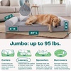 image:imageFurHaven Orthopedic Dog Bed for Large Dogs SofaStyle with Cool GelTop Foam with a Solid Orthopedic Foam Base for Joint Support Removable Washable Cover Jumbo XL Plush amp Suede GrayGray