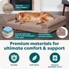 image:imageFurHaven Orthopedic Dog Bed for Large Dogs SofaStyle with Cool GelTop Foam with a Solid Orthopedic Foam Base for Joint Support Removable Washable Cover Jumbo XL Plush amp Suede GrayAlmondine