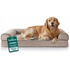 image:imageFurHaven Orthopedic Dog Bed for Large Dogs SofaStyle with Cool GelTop Foam with a Solid Orthopedic Foam Base for Joint Support Removable Washable Cover Jumbo XL Plush amp Suede GrayCream