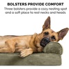 image:imageFurHaven Orthopedic Dog Bed for Large Dogs SofaStyle with Cool GelTop Foam with a Solid Orthopedic Foam Base for Joint Support Removable Washable Cover Jumbo XL Plush amp Suede GrayDark Sage