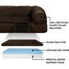 image:imageFurHaven Orthopedic Dog Bed for Large Dogs SofaStyle with Cool GelTop Foam with a Solid Orthopedic Foam Base for Joint Support Removable Washable Cover Jumbo XL Plush amp Suede GrayEspresso