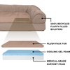 image:imageFurHaven Orthopedic Dog Bed for Large Dogs SofaStyle with Cool GelTop Foam with a Solid Orthopedic Foam Base for Joint Support Removable Washable Cover Jumbo XL Plush amp Suede GrayAlmondine