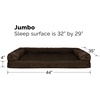 image:imageFurHaven Orthopedic Dog Bed for Large Dogs SofaStyle with Cool GelTop Foam with a Solid Orthopedic Foam Base for Joint Support Removable Washable Cover Jumbo XL Plush amp Suede GrayEspresso