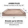 image:imageFurHaven Orthopedic Dog Bed for Large Dogs SofaStyle with Cool GelTop Foam with a Solid Orthopedic Foam Base for Joint Support Removable Washable Cover Jumbo XL Plush amp Suede GrayAlmondine