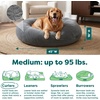 image:imageFurHaven Orthopedic Fur Ball Dog Bed for Medium Dogs Refillable BeanbagStyle Nesting Bed with Removable Washable Cover amp Liner Medium Plush Faux Fur Gray MistPlush Faux Fur Gray Mist