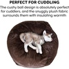 image:imageFurHaven Orthopedic Fur Ball Dog Bed for Medium Dogs Refillable BeanbagStyle Nesting Bed with Removable Washable Cover amp Liner Medium Plush Faux Fur Gray MistPlush Faux Fur Espresso