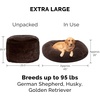 image:imageFurHaven Orthopedic Fur Ball Dog Bed for Medium Dogs Refillable BeanbagStyle Nesting Bed with Removable Washable Cover amp Liner Medium Plush Faux Fur Gray MistPlush Faux Fur Espresso