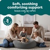 image:imageFurHaven Orthopedic Fur Ball Dog Bed for Medium Dogs Refillable BeanbagStyle Nesting Bed with Removable Washable Cover amp Liner Medium Plush Faux Fur Gray MistPlush Faux Fur Gray Mist