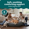 image:imageFurHaven Orthopedic Fur Ball Dog Bed for Medium Dogs Refillable BeanbagStyle Nesting Bed with Removable Washable Cover amp Liner Medium Plush Faux Fur Gray MistPlush Faux Fur Gray Mist