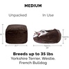 image:imageFurHaven Orthopedic Fur Ball Dog Bed for Medium Dogs Refillable BeanbagStyle Nesting Bed with Removable Washable Cover amp Liner Medium Plush Faux Fur Gray MistPlush Faux Fur Espresso