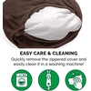 image:imageFurHaven Orthopedic Fur Ball Dog Bed for Medium Dogs Refillable BeanbagStyle Nesting Bed with Removable Washable Cover amp Liner Medium Plush Faux Fur Gray MistPlush Faux Fur Espresso