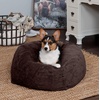 image:imageFurHaven Orthopedic Fur Ball Dog Bed for Medium Dogs Refillable BeanbagStyle Nesting Bed with Removable Washable Cover amp Liner Medium Plush Faux Fur Gray MistPlush Faux Fur Espresso