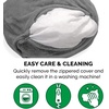 image:imageFurHaven Orthopedic Fur Ball Dog Bed for Medium Dogs Refillable BeanbagStyle Nesting Bed with Removable Washable Cover amp Liner Medium Plush Faux Fur Gray MistPlush Faux Fur Gray Mist