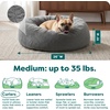 image:imageFurHaven Orthopedic Fur Ball Dog Bed for Medium Dogs Refillable BeanbagStyle Nesting Bed with Removable Washable Cover amp Liner Medium Plush Faux Fur Gray MistPlush Faux Fur Gray Mist