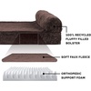 image:imageFurHaven Perfect Comfort Sofa Orthopedic Dog Bed for Large Dogs MemoryTop Foam with a Solid Orthopedic Foam Base for Joint Support Removable Washable Cover Jumbo XL Plush amp Velvet Granite GrayChaise  Fleece  Corduroy Dk Espresso
