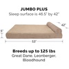image:imageFurHaven Perfect Comfort Sofa Orthopedic Dog Bed for Large Dogs MemoryTop Foam with a Solid Orthopedic Foam Base for Joint Support Removable Washable Cover Jumbo XL Plush amp Velvet Granite GrayChaise  Fleece  Corduroy Sandstone