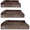 image:imageFurHaven Perfect Comfort Sofa Orthopedic Dog Bed for Large Dogs MemoryTop Foam with a Solid Orthopedic Foam Base for Joint Support Removable Washable Cover Jumbo XL Plush amp Velvet Granite GrayGoliath L Chaise  Faux Fur  Velvet Espresso