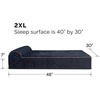 image:imageFurHaven Perfect Comfort Sofa Orthopedic Dog Bed for Large Dogs MemoryTop Foam with a Solid Orthopedic Foam Base for Joint Support Removable Washable Cover Jumbo XL Plush amp Velvet Granite GrayGoliath Chaise  Faux Fur  Velvet Dk Blue