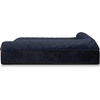 image:imageFurHaven Perfect Comfort Sofa Orthopedic Dog Bed for Large Dogs MemoryTop Foam with a Solid Orthopedic Foam Base for Joint Support Removable Washable Cover Jumbo XL Plush amp Velvet Granite GrayGoliath L Chaise  Faux Fur  Velvet Dk Blue