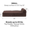 image:imageFurHaven Perfect Comfort Sofa Orthopedic Dog Bed for Large Dogs MemoryTop Foam with a Solid Orthopedic Foam Base for Joint Support Removable Washable Cover Jumbo XL Plush amp Velvet Granite GrayChaise  Fleece  Corduroy Dk Espresso