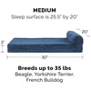 image:imageFurHaven Perfect Comfort Sofa Orthopedic Dog Bed for Large Dogs MemoryTop Foam with a Solid Orthopedic Foam Base for Joint Support Removable Washable Cover Jumbo XL Plush amp Velvet Granite GrayChaise  Fleece  Corduroy Navy Blue