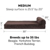 image:imageFurHaven Perfect Comfort Sofa Orthopedic Dog Bed for Large Dogs MemoryTop Foam with a Solid Orthopedic Foam Base for Joint Support Removable Washable Cover Jumbo XL Plush amp Velvet Granite GrayChaise  Fleece  Corduroy Dk Espresso