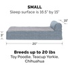 image:imageFurHaven Perfect Comfort Sofa Orthopedic Dog Bed for Large Dogs MemoryTop Foam with a Solid Orthopedic Foam Base for Joint Support Removable Washable Cover Jumbo XL Plush amp Velvet Granite GrayChaise  Quilted Fleece  Print Suede Titanium