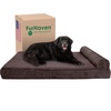 image:imageFurHaven Perfect Comfort Sofa Orthopedic Dog Bed for Large Dogs MemoryTop Foam with a Solid Orthopedic Foam Base for Joint Support Removable Washable Cover Jumbo XL Plush amp Velvet Granite GrayChaise  Fleece  Corduroy Dk Espresso