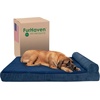 image:imageFurHaven Perfect Comfort Sofa Orthopedic Dog Bed for Large Dogs MemoryTop Foam with a Solid Orthopedic Foam Base for Joint Support Removable Washable Cover Jumbo XL Plush amp Velvet Granite GrayChaise  Fleece  Corduroy Navy Blue