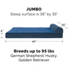 image:imageFurHaven Perfect Comfort Sofa Orthopedic Dog Bed for Large Dogs MemoryTop Foam with a Solid Orthopedic Foam Base for Joint Support Removable Washable Cover Jumbo XL Plush amp Velvet Granite GrayChaise  Fleece  Corduroy Navy Blue