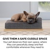 image:imageFurHaven Perfect Comfort Sofa Orthopedic Dog Bed for Large Dogs MemoryTop Foam with a Solid Orthopedic Foam Base for Joint Support Removable Washable Cover Jumbo XL Plush amp Velvet Granite GrayChaise  Quilted Fleece  Print Suede Espresso
