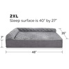 image:imageFurHaven Perfect Comfort Sofa Orthopedic Dog Bed for Large Dogs MemoryTop Foam with a Solid Orthopedic Foam Base for Joint Support Removable Washable Cover Jumbo XL Plush amp Velvet Granite GrayGoliath L Chaise  Faux Fur  Velvet Gray