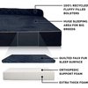 image:imageFurHaven Perfect Comfort Sofa Orthopedic Dog Bed for Large Dogs MemoryTop Foam with a Solid Orthopedic Foam Base for Joint Support Removable Washable Cover Jumbo XL Plush amp Velvet Granite GrayGoliath L Chaise  Faux Fur  Velvet Dk Blue