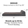 image:imageFurHaven Perfect Comfort Sofa Orthopedic Dog Bed for Large Dogs MemoryTop Foam with a Solid Orthopedic Foam Base for Joint Support Removable Washable Cover Jumbo XL Plush amp Velvet Granite GrayChaise  Quilted Fleece  Print Suede Espresso