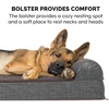 image:imageFurHaven Perfect Comfort Sofa Orthopedic Dog Bed for Large Dogs MemoryTop Foam with a Solid Orthopedic Foam Base for Joint Support Removable Washable Cover Jumbo XL Plush amp Velvet Granite GrayChaise  Quilted Fleece  Print Suede Espresso