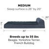 image:imageFurHaven Perfect Comfort Sofa Orthopedic Dog Bed for Large Dogs MemoryTop Foam with a Solid Orthopedic Foam Base for Joint Support Removable Washable Cover Jumbo XL Plush amp Velvet Granite GrayChaise  Quilted Fleece  Print Suede Dk Blue