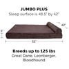 image:imageFurHaven Perfect Comfort Sofa Orthopedic Dog Bed for Large Dogs MemoryTop Foam with a Solid Orthopedic Foam Base for Joint Support Removable Washable Cover Jumbo XL Plush amp Velvet Granite GrayChaise  Fleece  Corduroy Dk Espresso