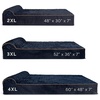 image:imageFurHaven Perfect Comfort Sofa Orthopedic Dog Bed for Large Dogs MemoryTop Foam with a Solid Orthopedic Foam Base for Joint Support Removable Washable Cover Jumbo XL Plush amp Velvet Granite GrayGoliath Chaise  Faux Fur  Velvet Dk Blue